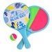 BLUE SKY - 2 Strandrackets met Dubbelzijdige Klittenband - Klittenbal - Racketspel - 040714A - Groen - Klittenband - 33 cm x 19 cm - Speelgoed voor Kinderen en Volwassenen - Buitenspel - Vanaf 3 jaar