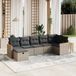 Maison Exclusive - Ensemble de meubles de jardin 7 pièces avec canapé et coussins, gris, en polyrotin