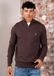 Lyle & Scott Pull à demi-fermeture éclair en laine mérinos Espresso - Taille M - Hommes