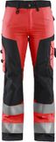 Blåkläder Dames werkbroek High Vis zonder spijkerzakken 7155-1811 - High Vis Rood/Zwart - D25