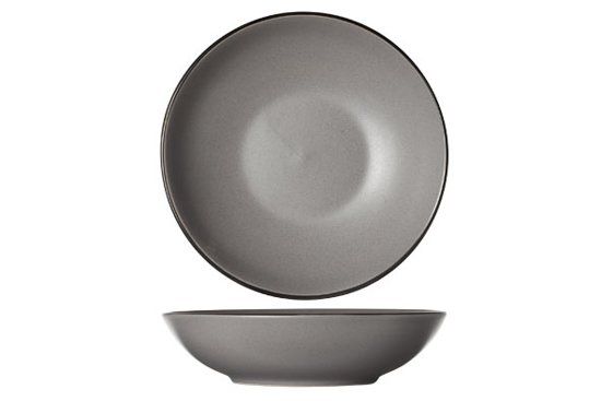 Cosy&Trendy Speckle Grey Diepe Borden - Set van 6 - Zwart