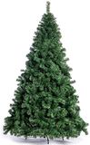 BAKAJI Grote Sasso Kerstboom, super dik grenen, groene basis, kruis van metaal, opvouwbaar, zeer hoge kwaliteit, eenvoudige montage met steektakken (210 cm)