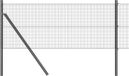 vidaXL - Gelast draadhek met grondbevestiging - 10 x 0,5 m - Grijs - Mesh