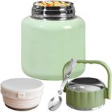 Ibenzoa® Thermische Etencontainer met Dubbele Afdichting en Inklapbare Lepel, 900 ml Capaciteit