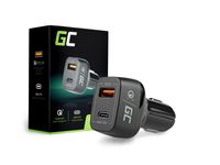 Green Cell CAD33 Autolader Universeel Zwart Sigarettenaansteker Snel opladen 42W USB-C PD Quick Charge 3.0