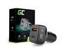 Green Cell CAD33 Autolader Universeel Zwart Sigarettenaansteker Snel opladen 42W USB-C PD Quick Charge 3.0