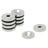 Magneet Expert® 20mm dia x 4mm dik x 5.2mm c/sink Neodymium magneet - 6.7kg Trek (Zuid) (Pack van 20)