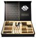 [Brand] Set de couverts argenté pour 6 personnes - 24 pièces, acier inoxydable, en coffret cadeau