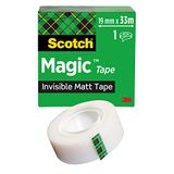 Scotch Magic Tape - 1 rol, 19 mm x 33 m - Onzichtbaar plakband voor algemene doeleinden