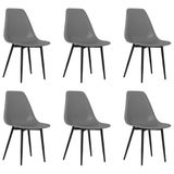VidaXL Eetkamerstoelen 6 stuks PP Grijs