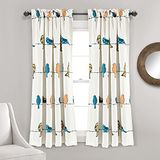 Lush Decor Rowley Vogels Kamer Verduistering Raamgordijn Paneel Paar, 63" lang x 52" breed, Multi
