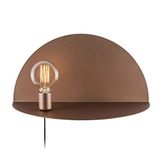 Homemania Wandlamp Shelfie, wandlamp, koper, metaal, 50 x 25 x 25 cm, 1 x E27, max. 100 W