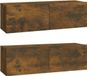 vidaXL TV-wandmeubels - 2 stuks - Gerookt eiken - Hout