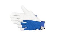 Jah 1240 leren handschoen 10 paar klittenbandsluiting dun/zacht natuur maat 7