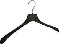 De Kledinghanger Gigant - Hanger - Hanger - Hanger - Adultes - MR45 - 10 Stuks - Kunststof - Zwart - Gebogen Model - Schouderverbreding 2,5 cm - 45 cm