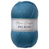 Utopia Crafts Big Boss 400g Acryl Brei- & Haakgaren – 1200m Bol, Machinewasbaar, Oeko-Tex Gecertificeerd, voor Truien, Dekens, Sjaals & Mutsen (Denimblauw)