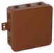 Viplast Boîte de raccordement, hermétique, IP54, encastrable, brun, 100x100x41, 03702