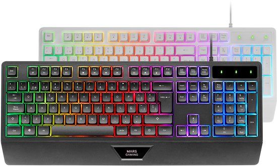 Mars Gaming MK124 Toetsenbord Gamen USB Spaans Zwart