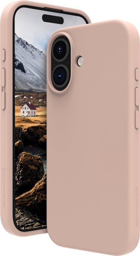 Dbramante1928 Monaco Mag Hoesje voor iPhone 16 - Pink Sand