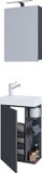 Lumia ensemble de meubles de salle de bain 3 pièces toilette invités toilette invités lavabo petit étroit armoire à miroir