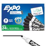 Expo Whiteboardmarkers, ronde punt, zwarte inkt, 24 stuks