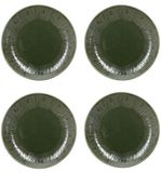 Mikasa Jardin Ontbijtbord, Set van 4 Stuks, 21.5 cm, Groen, Keramiek