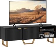 Homcom TV-standaard - Spaanplaat - 140x39x47cm - Zwart