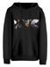 Cotton Prime Sweatshirt 'Skyline New York - Weltenbummler' grijs / oranje / zwart / wit