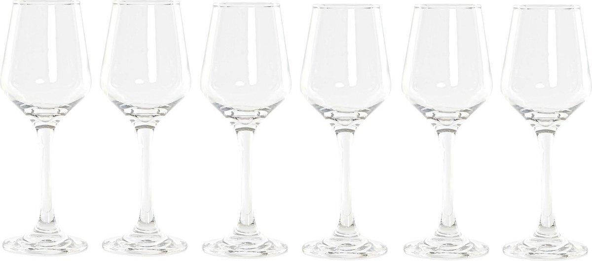 Items 12x Stuks witte wijn glazen 250 ml van glas - Wijnglazen - Keuken/servies basics