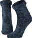 Apollo Chaussettes d'intérieur antidérapantes en laine pour enfants bleu taille 27-30