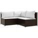 vidaXL Loungeset met kussens, bruin, polyrotan