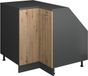 Vicco Rion Kast voor schuine wand Hoekkast – 75.6 x 81.6 cm met 1 deur, kastromp 60 cm diepte Artisanaal eiken