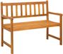 vidaXL Tuinbank Metaal Bruin Inclusief Kussen 110 x 55 x 90 cm