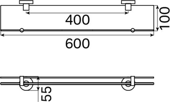 Haceka Kosmos Planchet 60x11,9x5,5 cm Goud-look