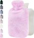 Qomfor Bouillotte à eau chaude avec housse extra douce - 1,8 litre - Violet