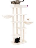 Petrebels Springfield 171 krabpaal - Creme - met 2 hangmatten - extra stabiel