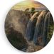 Artaza Dibond Murale Cercles Cascades Depuis Les Falaises - Ø 40 cm