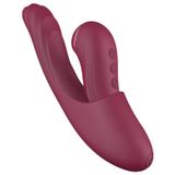 Vibeconnect Vibromasseur 2-en-1 point G et clitoridien - silicone rouge