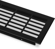 SOTECH Ventilatierooster Perforatie hoekig / Zwart geëloxeerd L: 500 mm