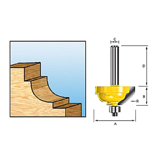 Makita Hollijstprofielfrees met kogellager D-11689