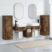 Maison Exclusive - Ensemble de meubles de salle de bain, 5 pièces, chêne fumé, 136 x 35 x 80 cm