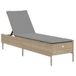 VidaXL Lounge Chair Padded Seat Polyrattan, Steel Grey