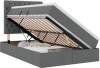 vidaXL Opbergbed met matras, donkergrijs, 120 x 200 cm, stof