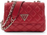GUESS Giully II Mini Compound Convertible Flap Bag Dark Cherry