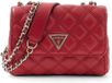 GUESS Giully II Mini Compound Convertible Flap Bag Dark Cherry