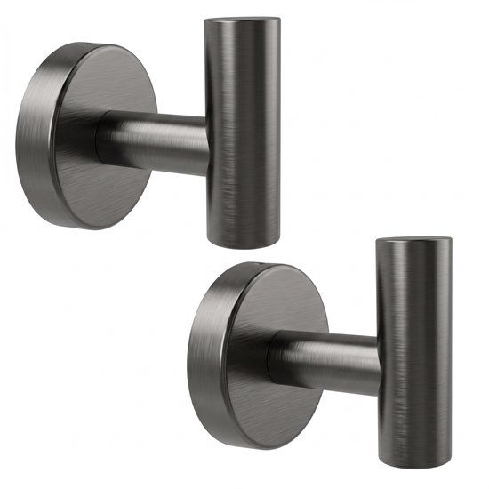 EAVY - Handdoekhaak set van 2 - Gun Metal