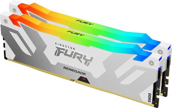 Kingston Technology FURY Renegade RGB 64GB 6400MT/s DDR5 CL32 DIMM (set van 2) White XMP