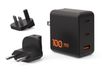 Urban Armor Gear 9B443811V4040 100W GaN Snellader met 2x USB-C en 1x USB-A, Zwart/Oranje
