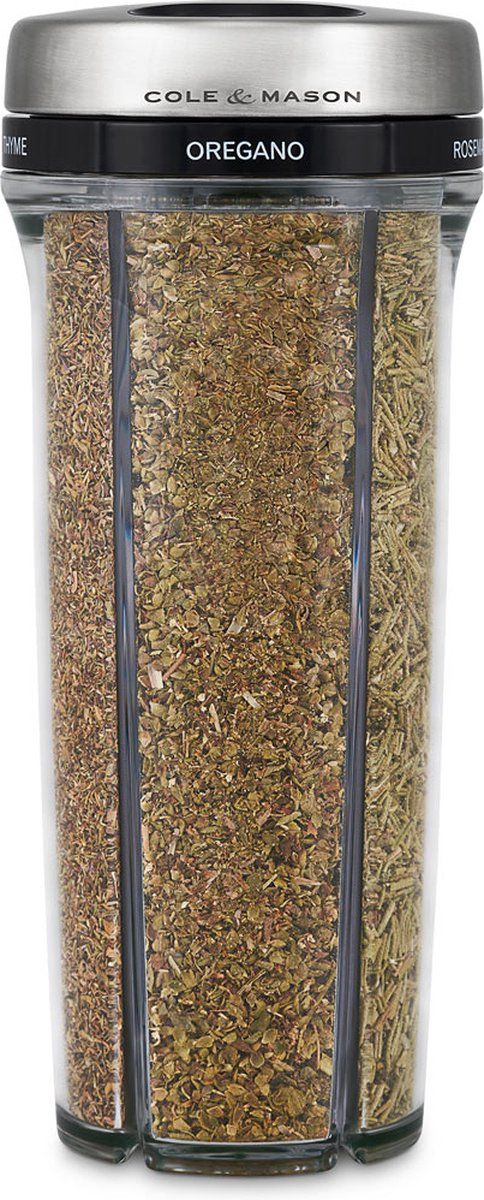 Cole & Mason Saunderton Kruiden Shaker - 5 Kamers - Zilver