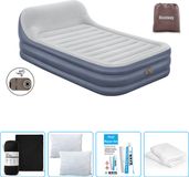 Bestway luchtbed - 2-Persoons - 152 x 226 x 46 cm - Grijs - Inclusief pomp - Hoeslaken - Kussen - Kussenbeschermer en Reparatieset